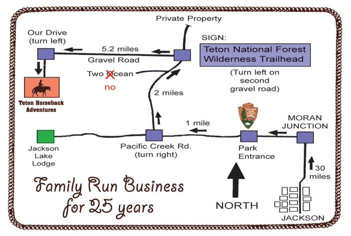 Jackson Hole Horseback Riding Map